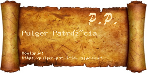 Pulger Patrícia névjegykártya